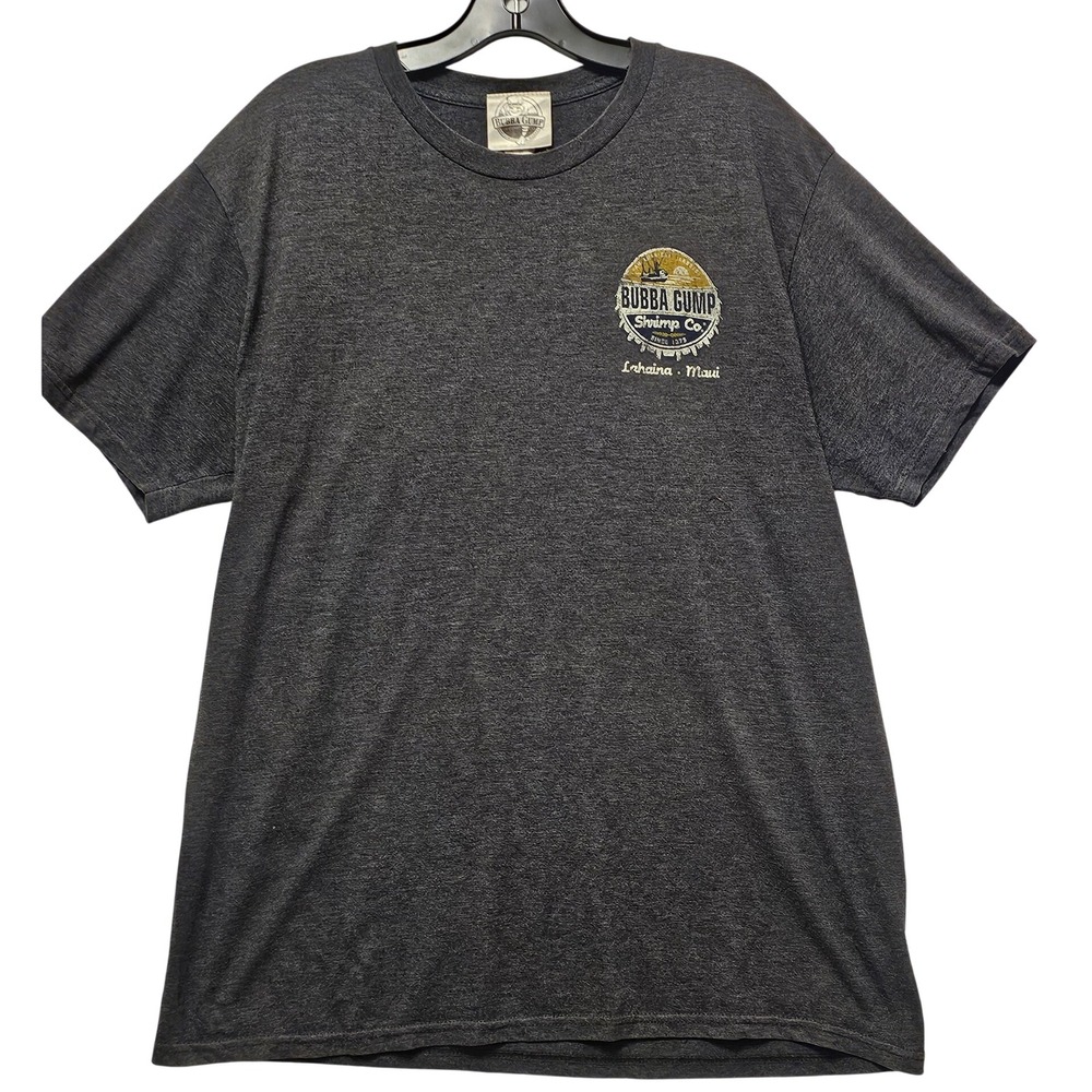 Bubba Gump Shrimp Co Maui Graphic T-Shirt Mens XL Heather Charcoal Grey 1718